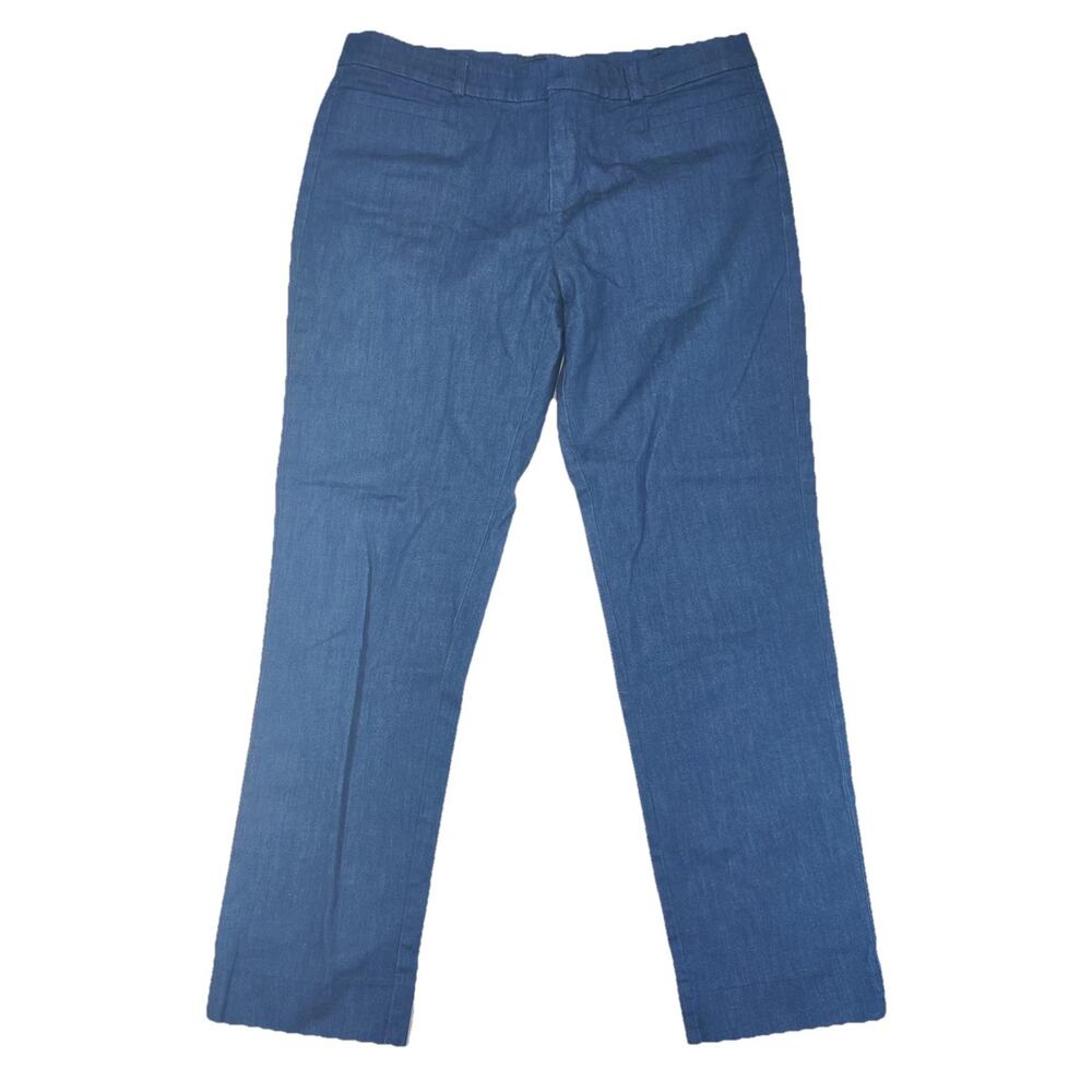 Banana Republic Sloan Pants Women’s SZ 8 Blue Straight Leg Stretch Cotton Blend
